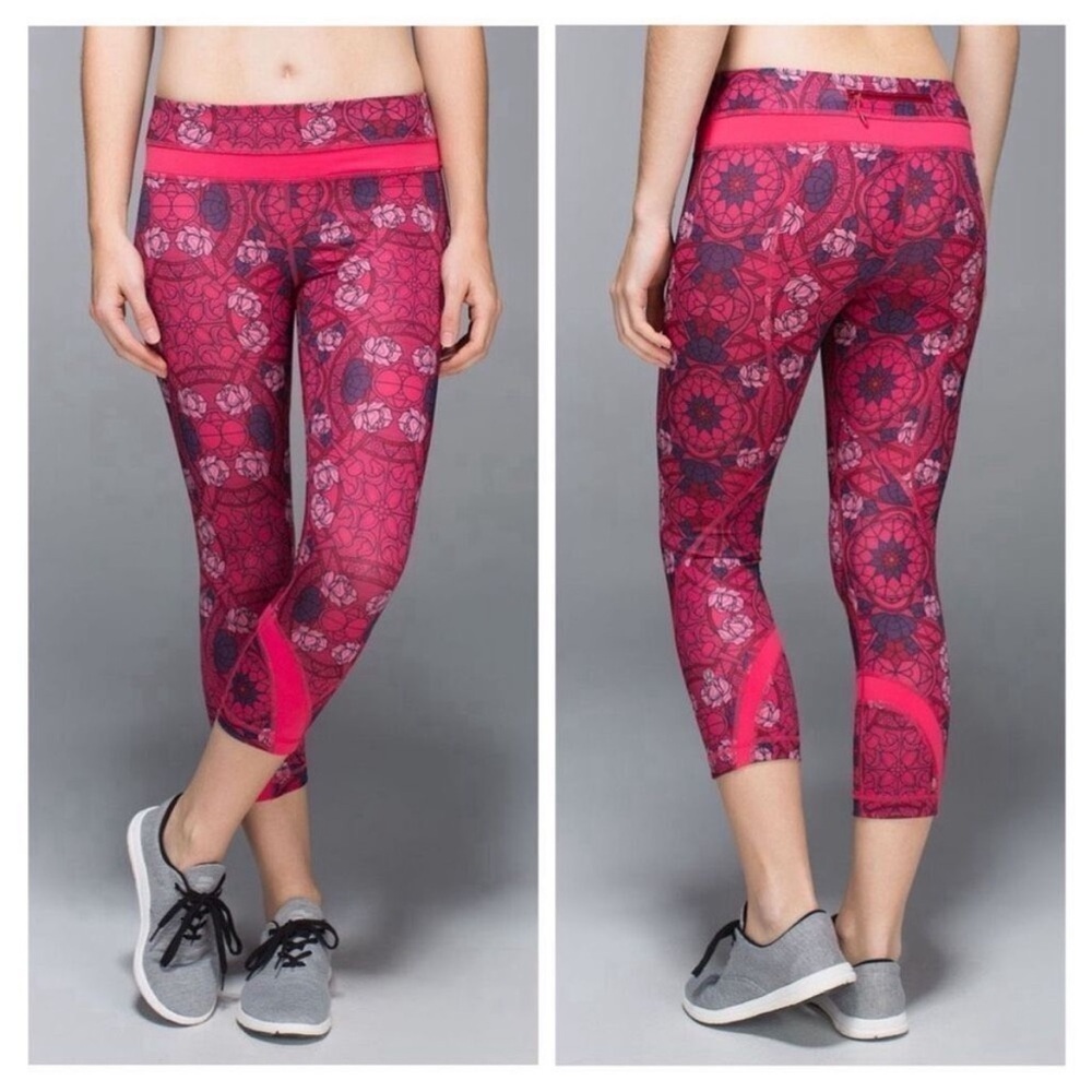 Lululemon Run: Inspire Crop || *All Full-On Luxtreme Prisma Multi Guava Lava